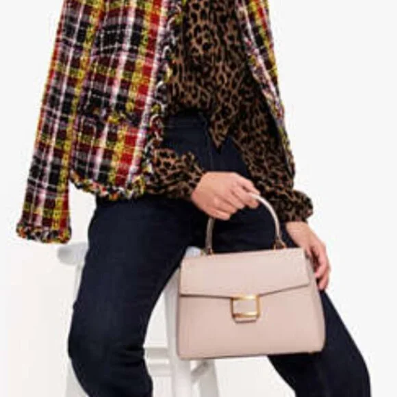 Kate Spade Katy Medium Top-Handle Crossbody Bag Antique Pink Leather Shoulder - Picture 4 of 11